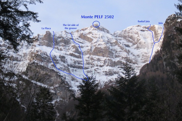 Apertura de 4 nuevas Vias Jaia, euskal jaia, la flaca y the fat side of the groove, en la cara norte 